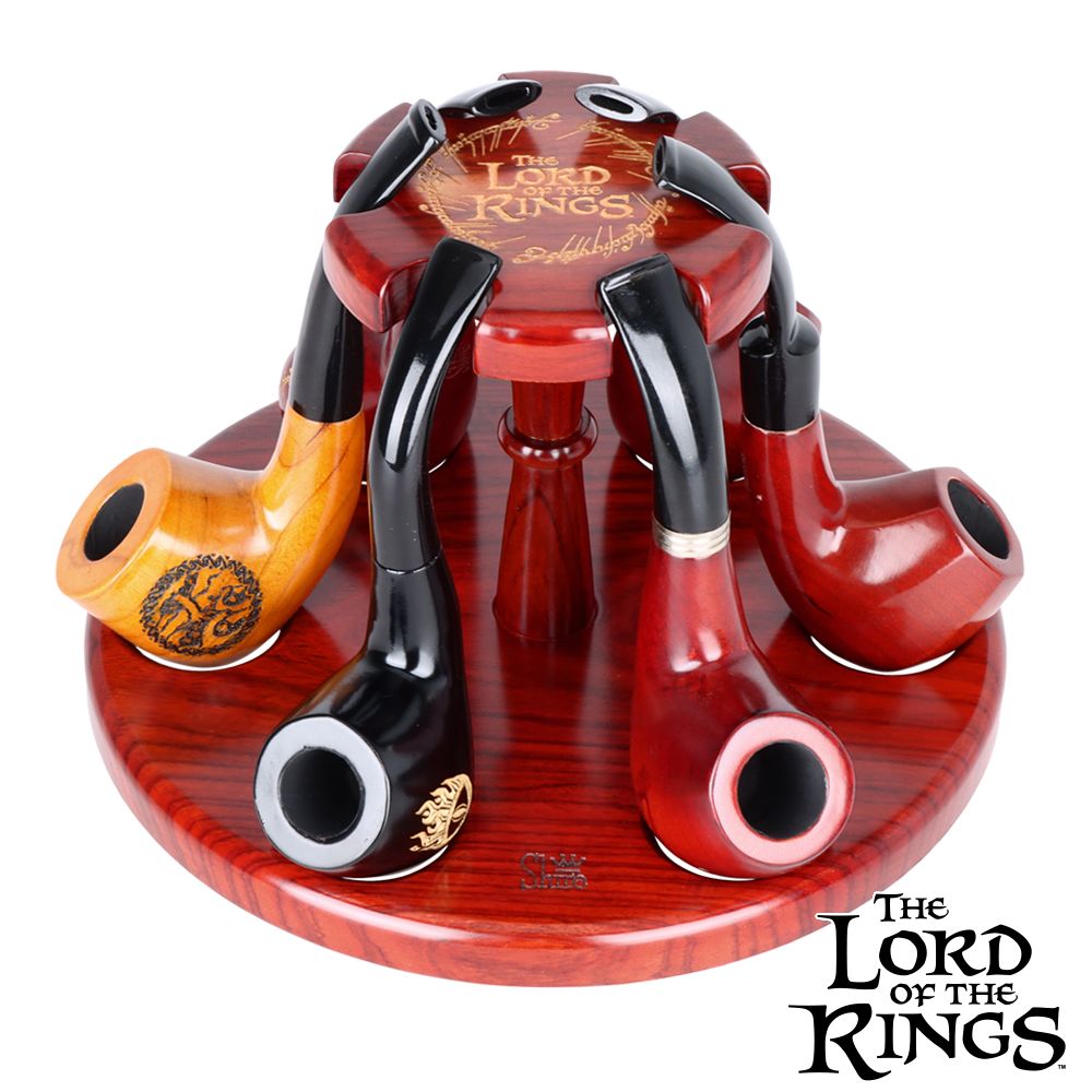 Pulsar Shire Pipes x LoTR COUNCIL OF ELROND Multi-Pipe Wood Display Stand - 8"x5"