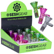 9CT DISPLAY - SeshGear Chromatic Funnel Bowl w/ Tab Handle - 14mm M / Assorted Colors