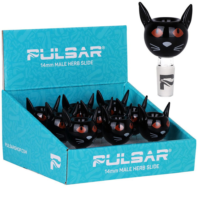 EXHIBIDOR DE 9 UNIDADES - Pulsar Superstitious Kitty Herb Slide - 14mm M