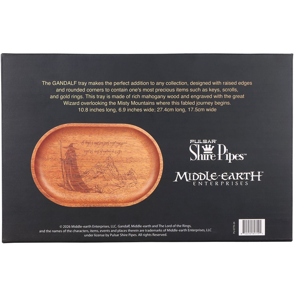 Bandejas de madera de caoba Pulsar Shire x LoTR - Gandalf / 10.8" x 6.9"