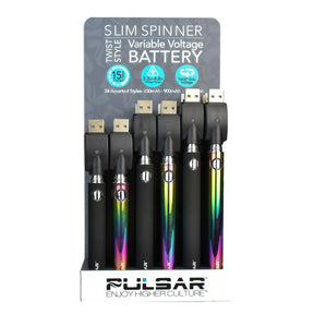 24入展示包 - Pulsar Slim Spinner 扭轉式VV電池 - 混合mAh