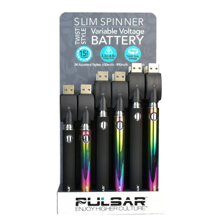 24入展示包 - Pulsar Slim Spinner 扭轉式VV電池 - 混合mAh