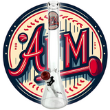 18" Atlanta Baseball 5mm Beaker Bong Bundle