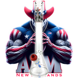 18" New England 5mm Beaker Bong Bundle