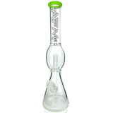 18" AFM Glass Flying Saucer Color Lip Beaker Bong – UFO Perc Water Pipe
