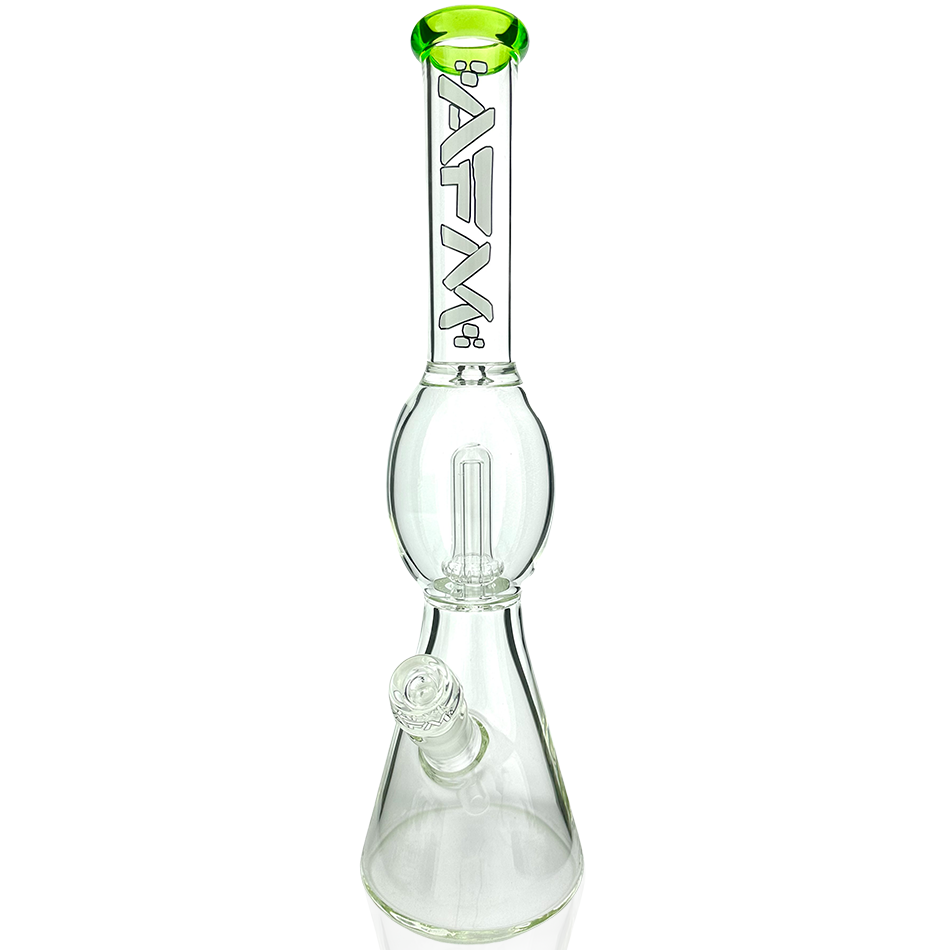 18" AFM Glass Flying Saucer Color Lip Beaker Bong – UFO Perc Water Pipe
