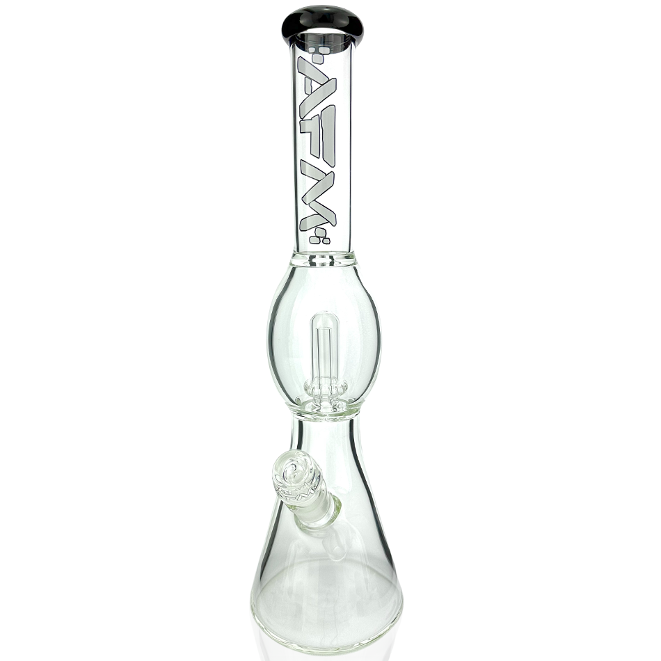 18" AFM Glass Flying Saucer Color Lip Beaker Bong – UFO Perc Water Pipe