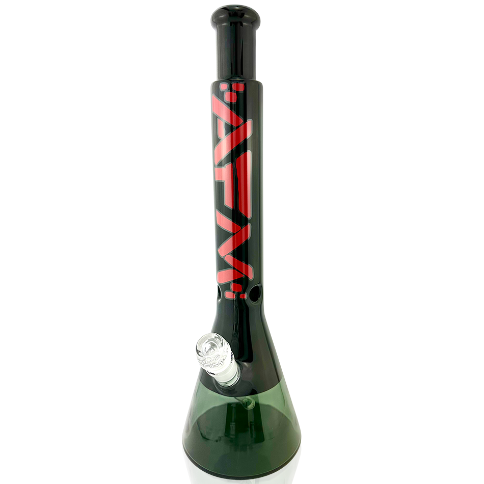 18" AFM Quasar Glass Beaker Bong – Black/ Smokey