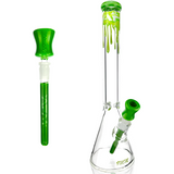 18" AFM Drippy Clear 9mm Glass Beaker Bong Bundle Set