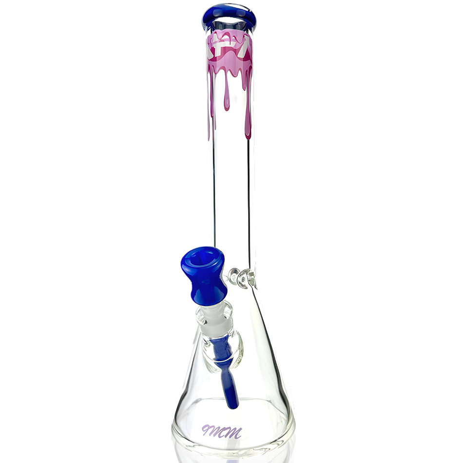 18" AFM Drippy Clear 9mm Glass Beaker Bong Bundle Set
