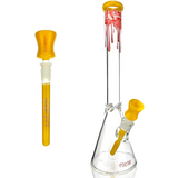 18" AFM Drippy Clear 9mm Glass Beaker Bong Bundle Set