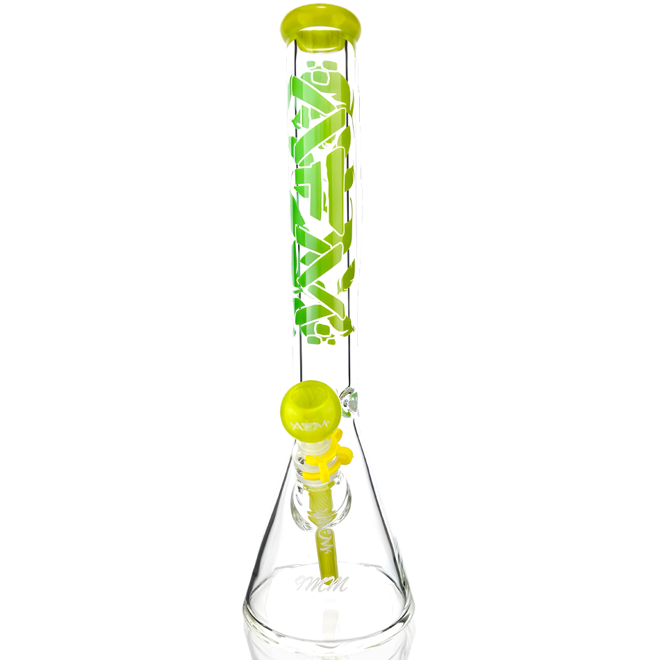 18" AFM Phoenix 9mm Clear Glass Beaker Bong Bundle Set