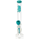 18" Wildstyle Graffiti Colored Glass Straight Beaker Bong