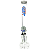 18" Wildstyle Graffiti Colored Glass Straight Beaker Bong