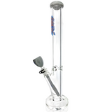18" Wildstyle Graffiti Colored Glass Straight Beaker Bong