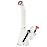 18" x 9mm color top beaker Bong bent neck + Ash Catcher Combo