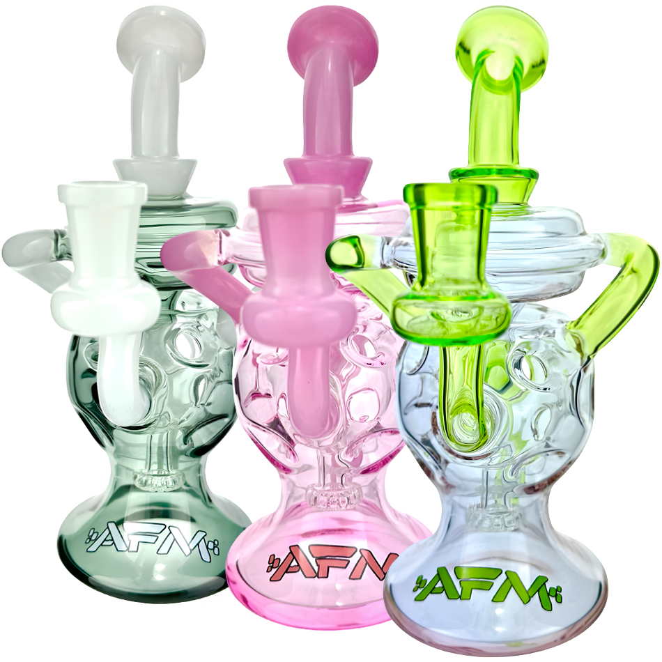 AFM 7.5″ Swiss Double Color Recycler Dab Rig