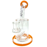 7.5"  AFM Clear Glass Inline Perc Dab Rig