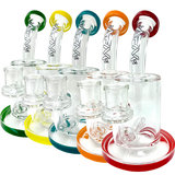 7.5"  AFM Clear Glass Inline Perc Dab Rig