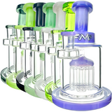 7" AFM Eight Arm Perc Tank Glass Dab Rig + Banger Boxed Set