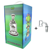 7" AFM Eight Arm Perc Tank Glass Dab Rig + Banger Boxed Set