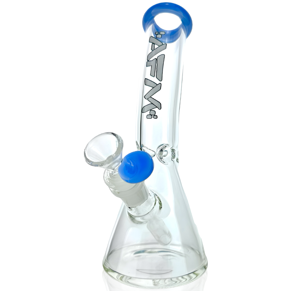 8″ AFM Colored Lip Bent Neck Mini Beaker