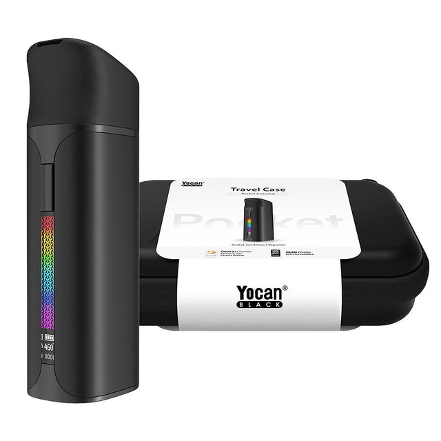 Yocan Black Pocket Mini Concentrate Vaporizer w/ Travel Case - 1300mAh / Black