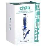 Pulsar Chillr 甘油直筒玻璃水煙斗 - 13吋 / 14mm 母接口 / 藍色