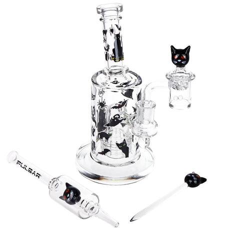 Pulsar Superstitious Kitty 玻璃霧化煙具套裝 - 8英吋 / 14mm 母頭
