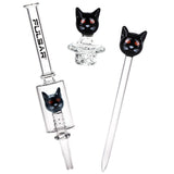 Set de Dab Rig de Vidrio Pulsar Superstitious Kitty - 8" / 14mm F