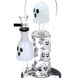 Pulsar Glow In the Dark "Ghosty" Glass Water Pipe - 15.25" / 14mm F