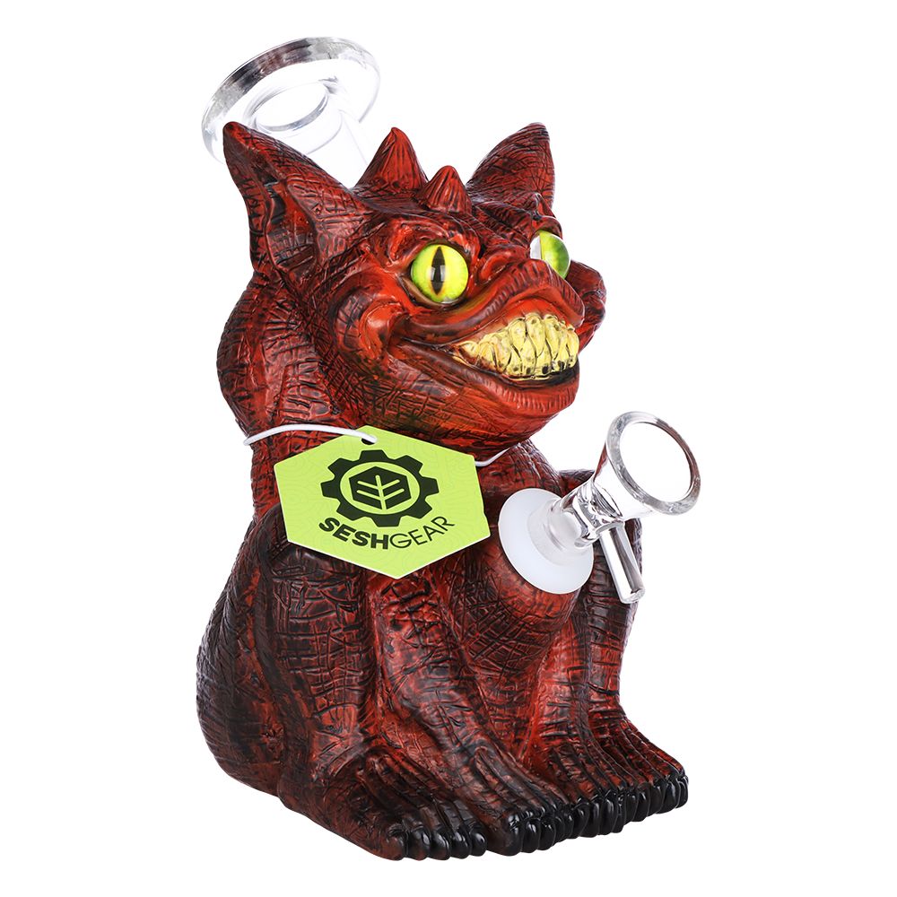 Seshgear Crazy Monster 乙烯基玻璃水煙斗 - 6.5 英寸 / 14 毫米母接口