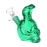 3CT 套裝 - SeshGear Snake Eyes 骷髏頭玻璃水煙斗 - 5 英寸 / 14 毫米母接口 / 綠色、紫色、煙灰色