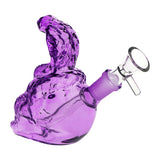 3CT 套裝 - SeshGear Snake Eyes 骷髏頭玻璃水煙斗 - 5 英寸 / 14 毫米母接口 / 綠色、紫色、煙灰色