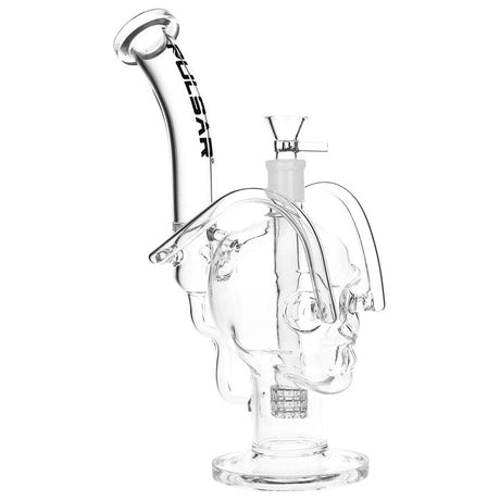 Pulsar 骷髏眼循環玻璃水煙斗 - 12.5 英寸 / 19mm 母接口 / 透明