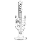 Pulsar Skull Eyes Recycler Glass Water Pipe - 12.5" / 19mm F / Clear