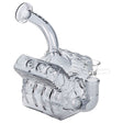 Pipa de agua de vidrio galvanizado Pulsar V8 Engine - 6.5" / 14mm H / Humo
