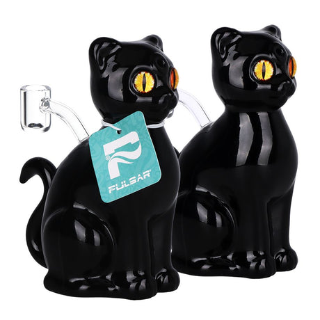 2CT 套裝 - Pulsar Black Cat 玻璃 Dab Rig - 6.25 英寸 / 14mm 母接口