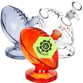 3CT 套裝 - SeshGear Foot Ballers 玻璃水煙斗 - 4.5 吋 / 14mm 母頭 / 透明、琥珀色、煙灰色