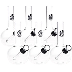 6CT BUNDLE - SeshGear Round Glass Water Pipe - 5" / Clear