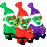 3CT BUNDLE - SeshGear Trippy Santa Silicone/Glass Water Pipe - 5.75" / Assorted Colors