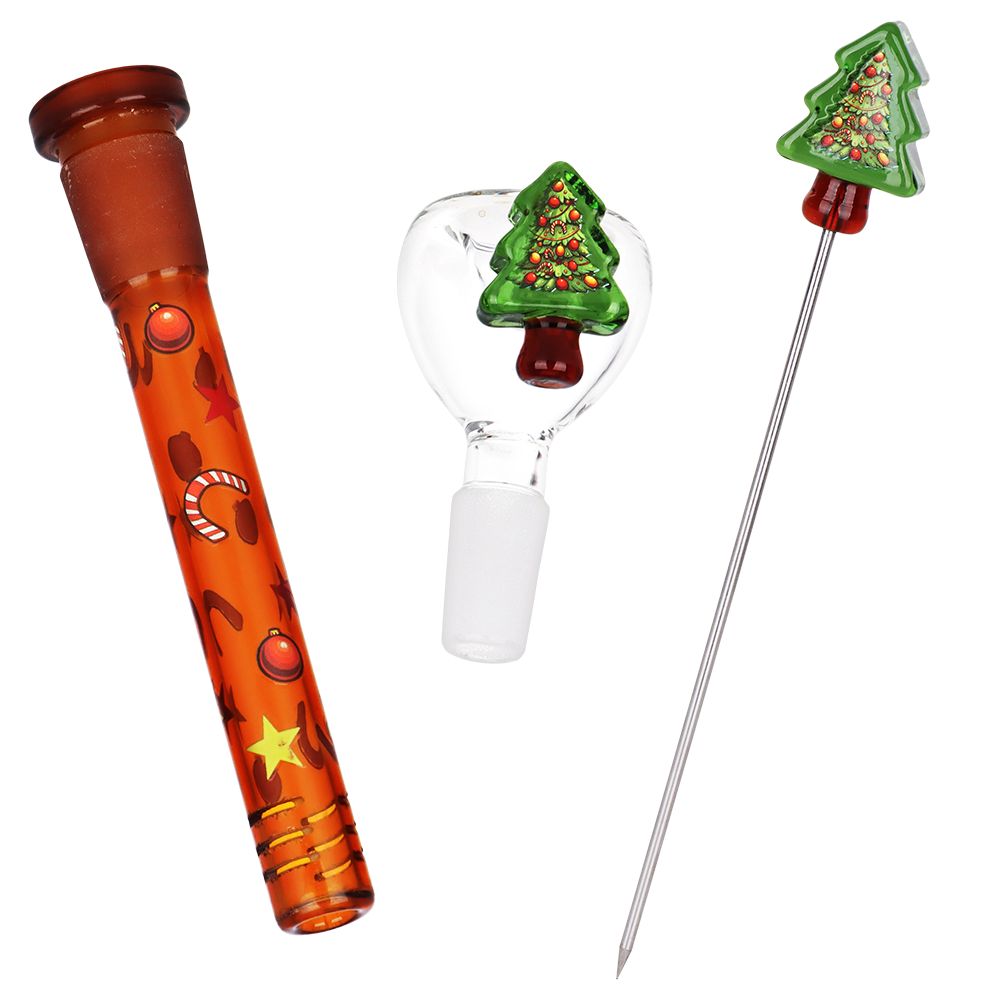 Pipa para hierbas Pulsar Christmas Tree Duo - 10" / 14mm H