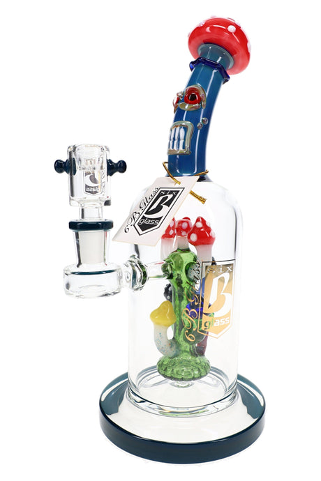 6B 玻璃蘑菇怪獸淋浴噴頭煙具 – 10英寸 – 多色隨機