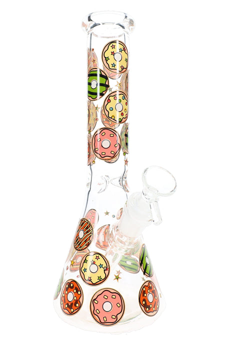 Bong de vidrio con calcomanía “Silly Shock” – 10″