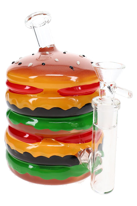 Bong de vidrio con forma de hamburguesa “Burger Stack” – 6″