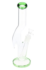 Zig Zag Glass Straight Tube Bong “Swerve Serve” – 11½″