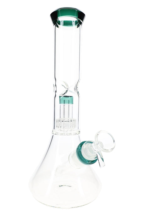 Bong de vidrio tipo beaker con domo Matrix "Cool Column" – 11″ – Colores surtidos