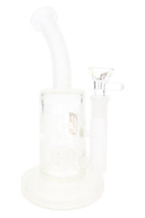 6B Glass Frosted Lotus Showerhead Perc Bong – 8½″