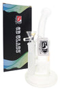 6B Glass Frosted Lotus Showerhead Perc Bong – 8½″