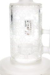 6B Glass Frosted Lotus Showerhead Perc Bong – 8½″